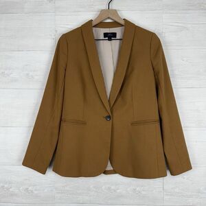 J.Crew Parke Blazer Women Size 4 Wool Camel Brown Preppy Classic Office w/ FLAWS